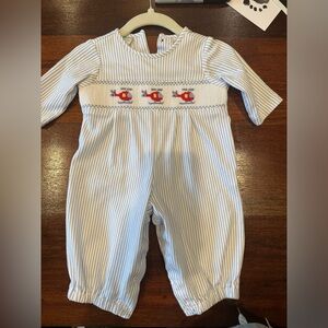 Petit Bebe 6 month smocked onesie.